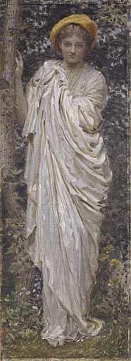 A Footpath female figures Albert Joseph Moore Oil Paintings